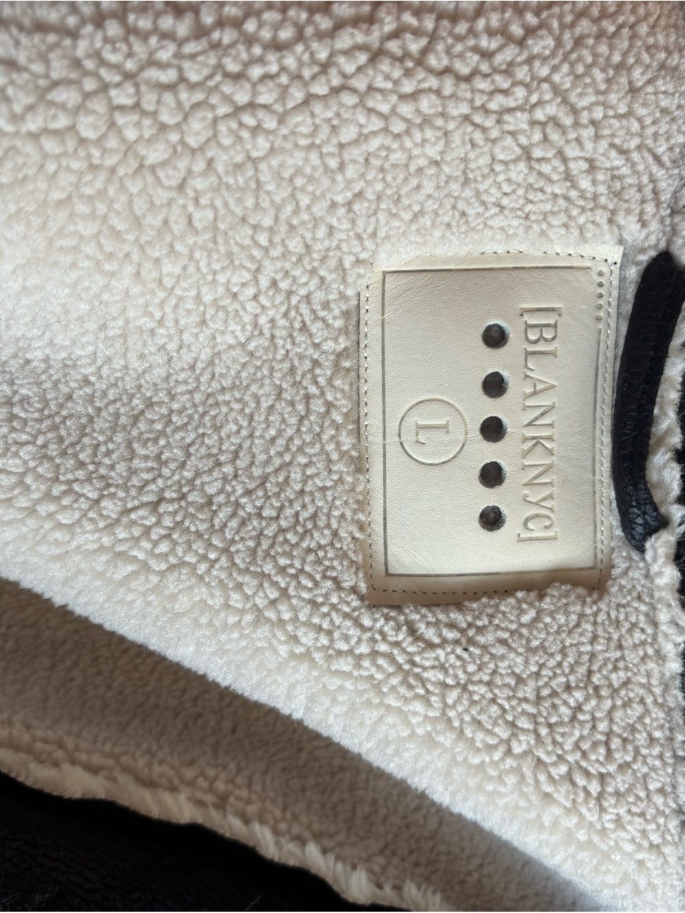 Blank NYC Cream & Black Teddy Aviator Jacket - Picture 9 of 12